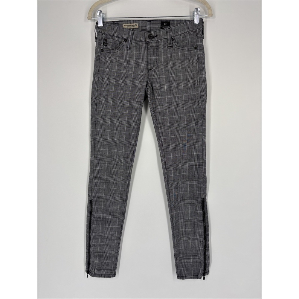 Adriano Goldschmied AG Plaid Legging Ankle Zip Pants - Size 25